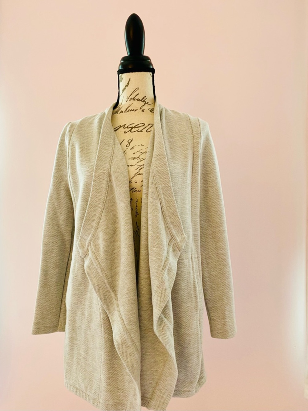 Banana Republic Cream Open-Front Draped Cardigan